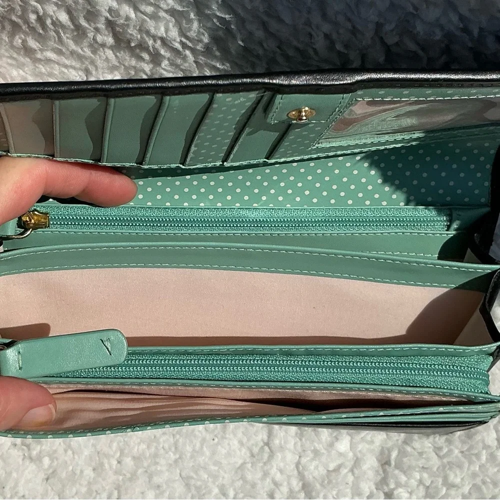 RADLEY LONDON Black Matinee Flapover Wallet 7 1/2” X 4” - Picture 5 of 11